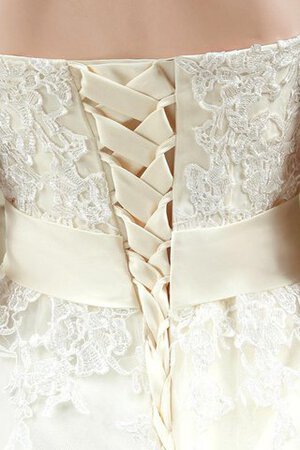 Robe de mariée delicat serieuse naturel en tulle a-ligne - Photo 5