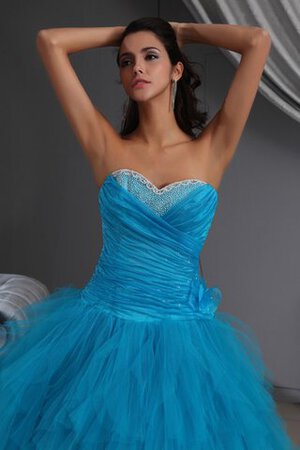 Abito Quinceanera in Tulle Cuore con Increspato A-Line con Increspature Ball Gown - Foto 3