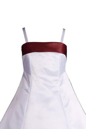 Robe de cortège enfant manche nulle bandouliere spaghetti avec nœud a-ligne - Photo 2