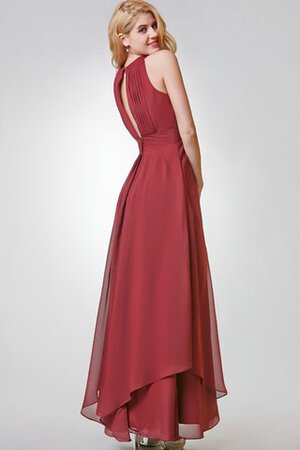 Empire Taille A-Line langes bodenlanges Abendkleid mit Plissierungen - Bild 5