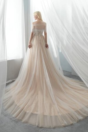 Vestido de Novia de Columpio de Abalorio de Natural de Absorbente - Foto 3