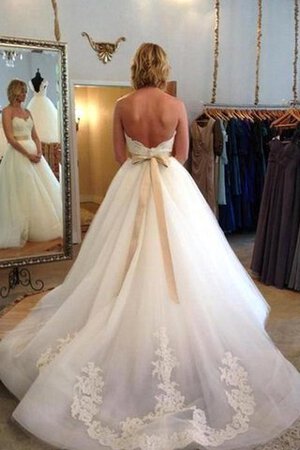 Abito da Sposa Vintage con Nastro sexy in pizzo con Applique in Tulle - Foto 2