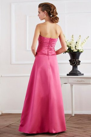 Enganliegendes Satin Normale Taille Anständiges Abendkleid mit Plissierungen - Bild 2