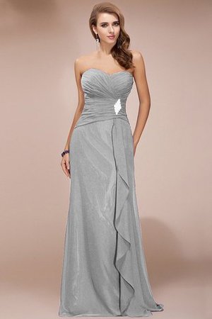 Robe demoiselle d'honneur longue avec perle en chiffon collant de lotus - Photo 27