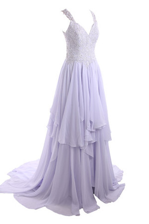 Robe de mariée extraodinaire intemporel exclusif en arc-en-ciel avec perle - Photo 3