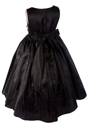 Abito da Cerimonia Bambini con Fiore Senza Maniche con Piega Ball Gown con Fiocco Tondo - Foto 3