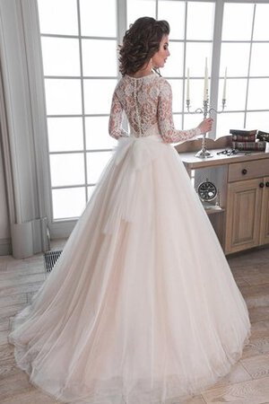 Robe de mariée sage romantique luxueux avec manche longue ceinture en étoffe - Photo 3