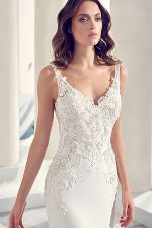 Robe de mariée plissage sexy romantique avec chiffon avec sans manches - Photo 4