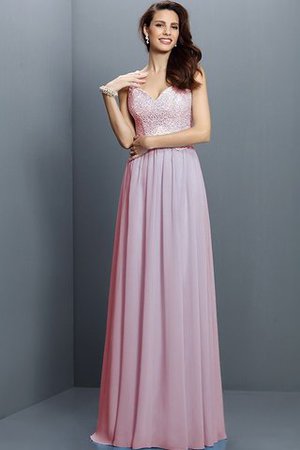 Robe demoiselle d'honneur longue en chiffon grandes bretelles avec zip de princesse - Photo 22