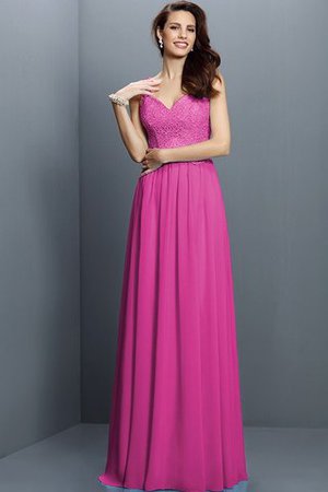 Robe demoiselle d'honneur longue en chiffon grandes bretelles avec zip de princesse - Photo 11