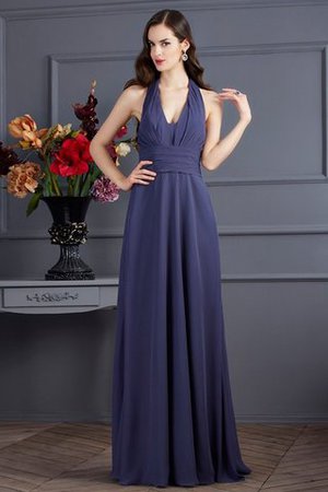 Robe de bal longue avec sans manches longueur au ras du sol avec chiffon avec zip - Photo 1