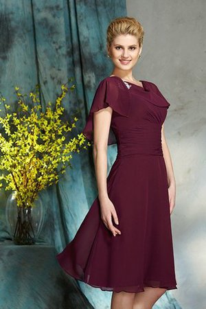 Reißverschluss Normale Taille Halbe Ärmeln Knielanges Mini Brautmutterkleid - Bild 6