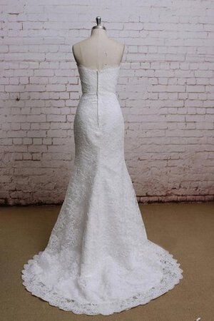 Ärmelloses Meerjungfrau natürliche Taile konservatives langes Brautkleid ohne Träger - Bild 2