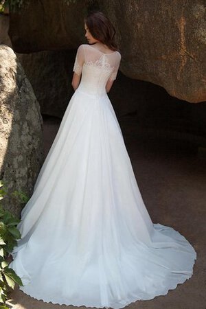 Abito da Sposa in pizzo A-Line Cerniera Lungo Semplice lusso - Foto 4