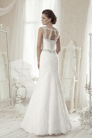 Robe de mariée modeste manche nulle appliques avec perle avec cristal - Photo 2