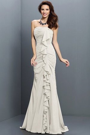 Robe demoiselle d'honneur plissage longue avec zip en chiffon de bustier - Photo 17