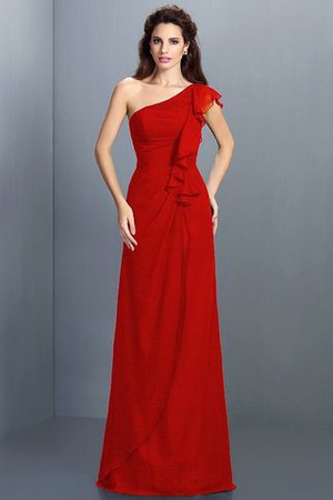 Robe demoiselle d'honneur longue en chiffon gaine avec zip avec sans manches - Photo 23