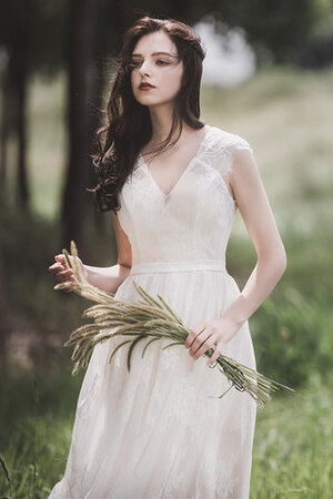 Elegante Vestido de Novia de Corte Recto de Popular de Encaje Adorno - Foto 3