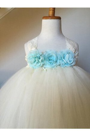 Abito da Cerimonia Bambini Ball Gown Anello Senza Maniche con Piega con Increspature A Terra - Foto 1