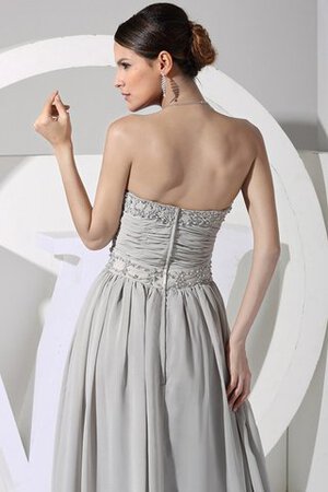 Gerüschtes Herz-Ausschnitt Abendkleid aus Chiffon mit Applikation - Bild 7