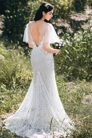 Robe de mariée boutonné pétillant de sirène vintage solennel - Photo 1