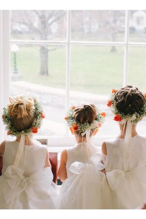 Abito da Cerimonia Bambini Senza Maniche Principessa decorato A Terra con Fiocco con Fiore - Foto 3