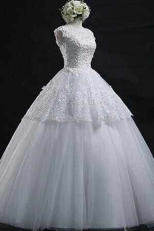 Elegante Vestido de Novia en Encaje de Encaje Adorno de Hasta el suelo de Manga tapada - Foto 3