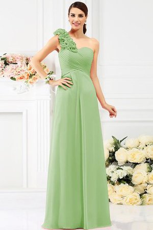 Robe demoiselle d'honneur avec sans manches en chiffon avec zip ligne a jusqu'au sol - Photo 24