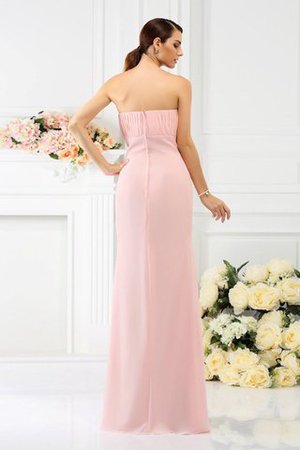 Robe demoiselle d'honneur longue manche nulle avec chiffon avec zip de fourreau - Photo 30