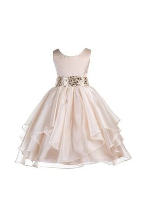 Robe de cortège enfant eclaté en organza avec gradins avec perle ceinture - Photo 1