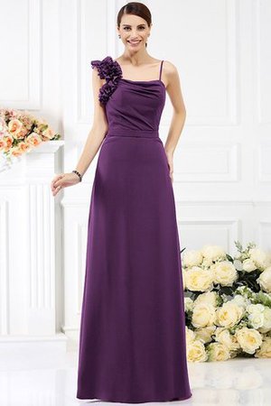 Ärmelloses Reißverschluss Chiffon Empire Taille Bodenlanges Brautjungfernkleid - Bild 6