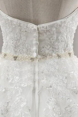 Abito da Sposa con Applique in Pizzo Cuore A-Line alta vita Impero - Foto 3