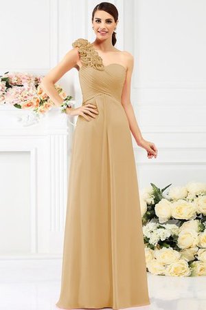 Robe demoiselle d'honneur avec sans manches en chiffon avec zip ligne a jusqu'au sol - Photo 6