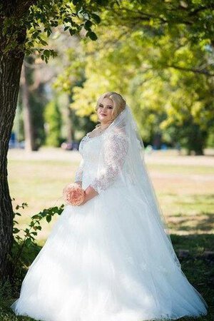 Abito da Sposa radiosa in Pizzo Fuori dalla spalla Allacciato Vintage lusso - Foto 3