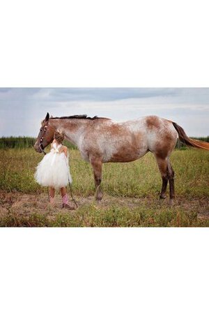 Abito da Cerimonia Bambini in Tulle decorato con Fiore con Perline Senza Maniche radiosa - Foto 4