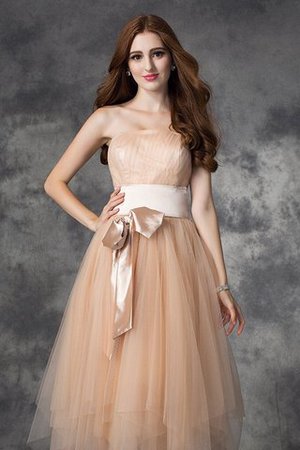 Robe fête de la rentrée bref a-ligne avec sans manches de princesse de bustier - Photo 6