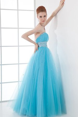 Robe de quinceanera avec sans manches avec perle ligne a - Photo 5