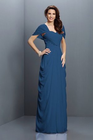 Robe demoiselle d'honneur plissage de col en cœur avec fronce a-ligne avec chiffon - Photo 10