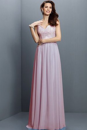 Robe demoiselle d'honneur longue en chiffon grandes bretelles avec zip de princesse - Photo 21