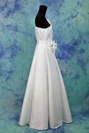 A-Linie normale Taille Taft bodenlanges Brautkleid mit Schmetterlingsknoten - Bild 3