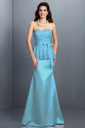 Vestido de Dama de Honor de Corte Sirena de Escote Corazón de Sin mangas de Largo - Foto 3