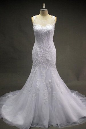 Vestido de Novia de Cremallera de Escote redondo de Cola Corte de Natural - Foto 1