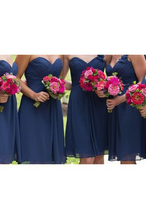 Vestido de Dama de Honor de Corte princesa en Gasa de Corto de Sin mangas - Foto 1