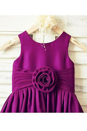 Chiffon A Linie Prinzessin Blumenmädchenkleid mit Rüschen mit Spaghettiträger - Bild 3