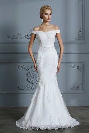 Robe de mariée onirique d'epaule ajourée majestueux plissage romantique - Photo 1