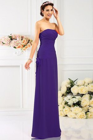 Robe demoiselle d'honneur avec fleurs fermeutre eclair en chiffon de bustier gaine - Photo 24