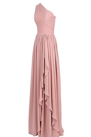 Robe demoiselle d'honneur naturel fermeutre eclair jusqu'au sol avec chiffon avec sans manches - Photo 2