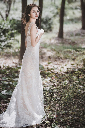 Abito da sposa in pizzo incantevole seducente all aperto naturale spazzola treno - Foto 2