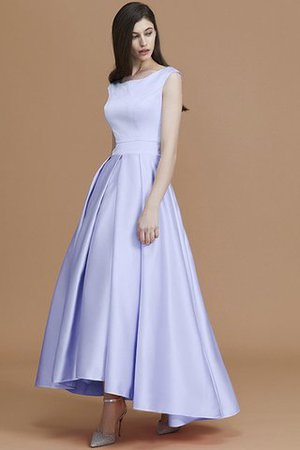 Asymmetrisch Prinzessin Reißverschluss Ärmelloses Satin Brautjungfernkleid - Bild 23