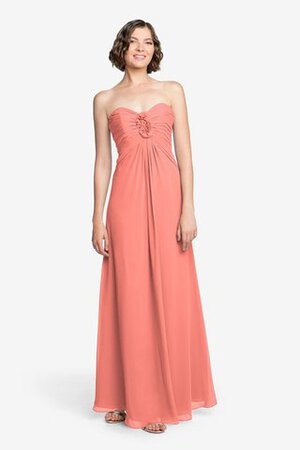 Robe demoiselle d'honneur ruché avec chiffon de bustier longueru au niveau de sol - Photo 26